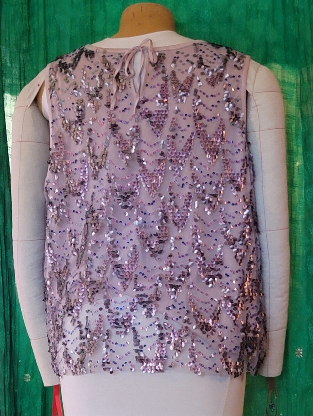 Lavender Sequin Sleeveless Top - Women's